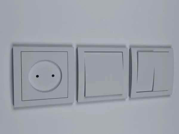 Switch Round Button 3d model