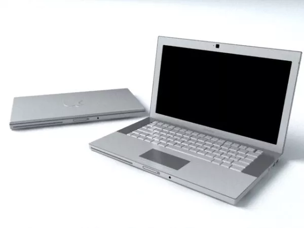 Old Apple Macbook Laptop 3d model Old Apple Macbook Laptop 3d model