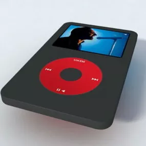 Black Apple Ipod Nano 3d model