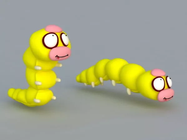 Cartoon Baby Worm 3d model