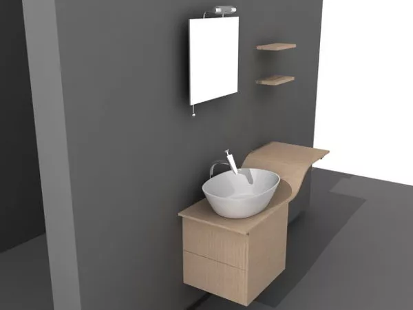 Minimalist Bathroom Vanity 3d model Minimalist Bathroom Vanity 3d model