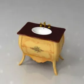Retro Basin Cabinet 3d model