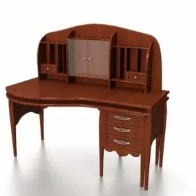 Wooden Dressing Table 3d model