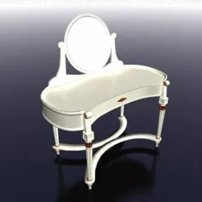 Vintage Vanity Table For House 3d model