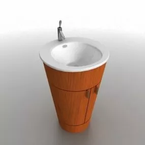 Vessel Sink Vanity 3d model