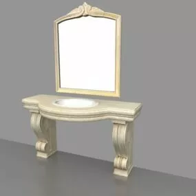 Marble Bathroom Vanity 3d model