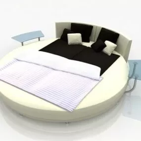 New Design Round Bed 3d model