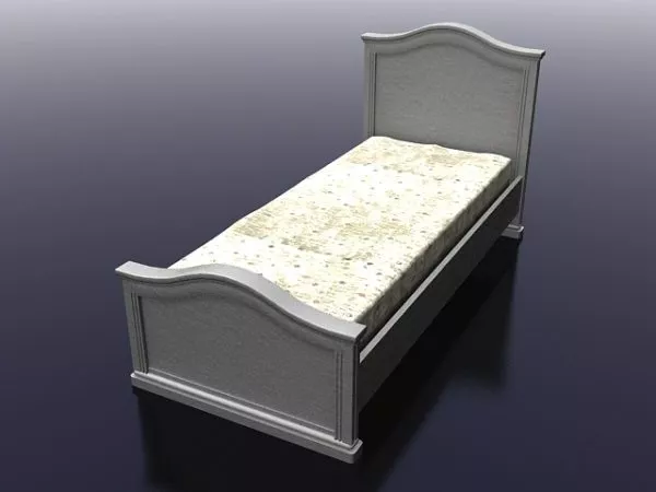 Country Twin Bed 3d model Country Twin Bed 3d model