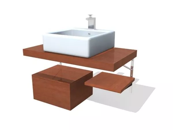 Simple Bathroom Vanity 3d model Simple Bathroom Vanity 3d model