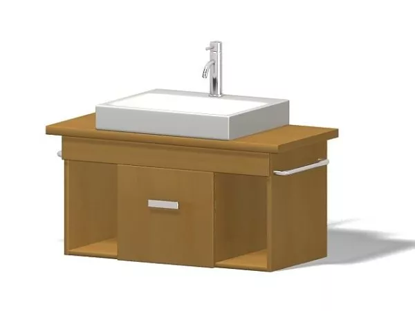 Wash Basin With Cabinet Combine 3d model