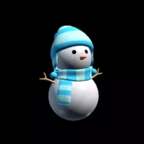 Christmas Snowman 3d model