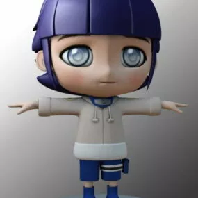 Kawaii Chibi Girl Character 3d model