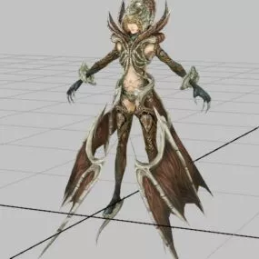 Asmodian Girl Character 3d model