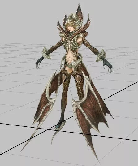Asmodian Girl Character 3d model Asmodian Girl Character 3d model