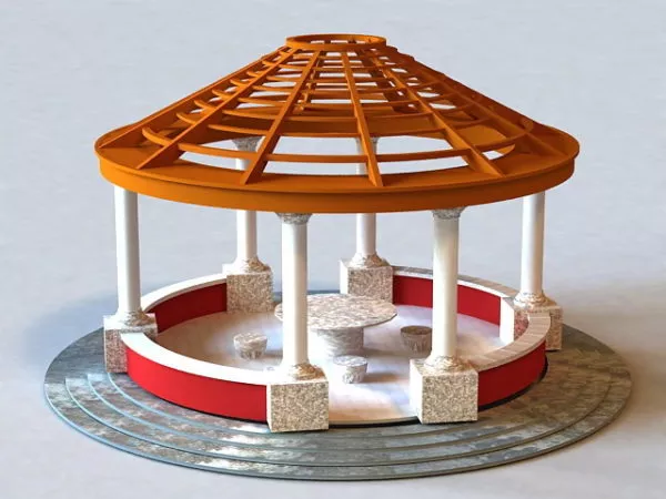 Chinese Garden Pavilion Traditional Architecture 3d model