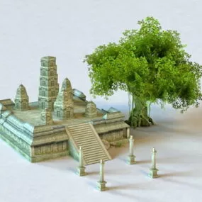 Ancient Temple Building 3d model