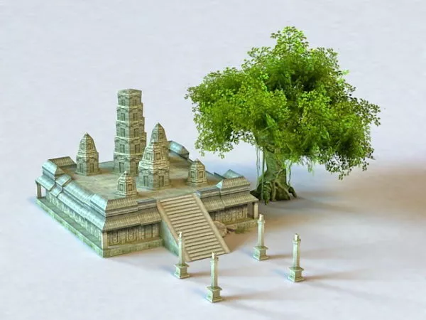Ancient Temple Building 3d model Ancient Temple Building 3d model