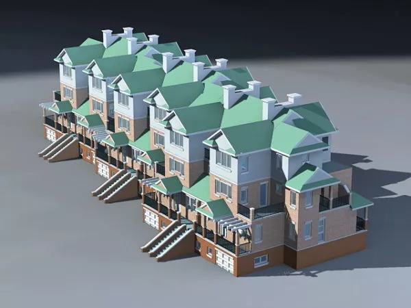 Modern Design Townhouse 3d model Modern Design Townhouse 3d model