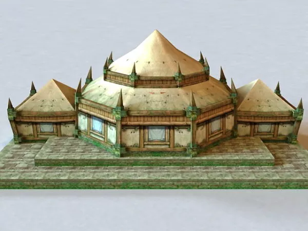Old Rock Temple Pyramid Ancient Building 3d model