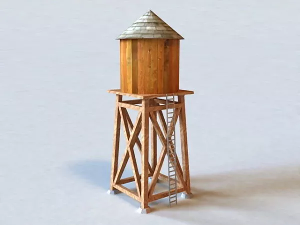 Tower Station Building 3d model