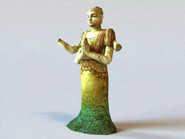Old Buddha Statue 3d model Old Buddha Statue 3d model