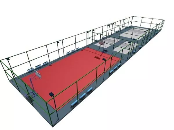 Sport Ball Game Courts 3d model Sport Ball Game Courts 3d model