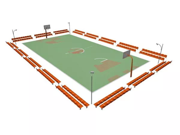 Sport Basketball Court Arena 3d model Sport Basketball Court Arena 3d model