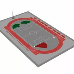 Track & Field Stadium Sport Building 3d model