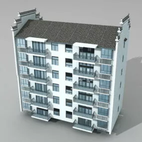 Chinese Apartment Block 3d model