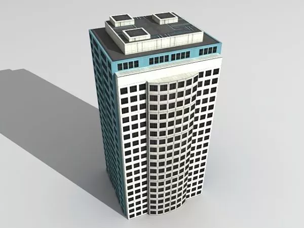 City Office Building Tower 3d model City Office Building Tower 3d model