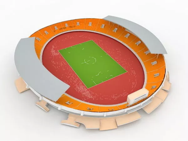 Track & Field Stadium Building 3d model Track & Field Stadium Building 3d model