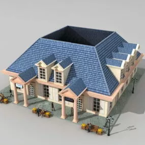 Western Victorian House 3d model