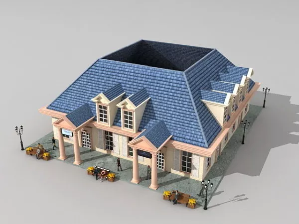 Western Victorian House 3d model Western Victorian House 3d model