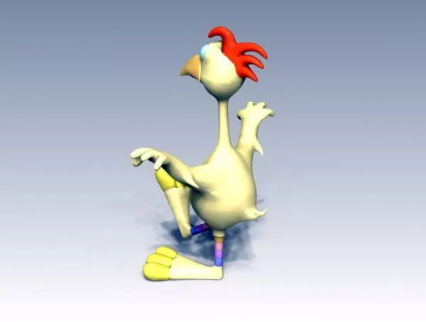 Lowpoly Chicken Roaster With Rig 3d model