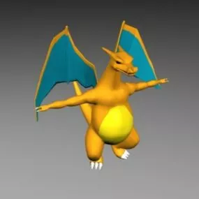 Cute Cartoon Dragon 3d model