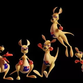 Character Kangaroo Rig 3d model