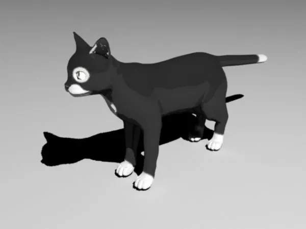 Black Cat Statue 3d model
