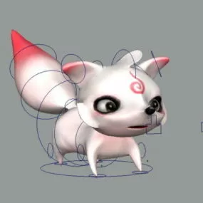 Cartoon Fox Rig 3d model