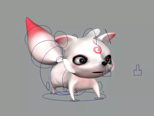 Cartoon Red Fox 3d model