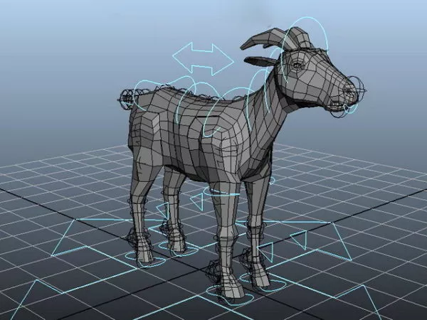 Goat Sculpture Statue 3d model