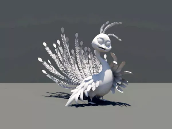 Cartoon Peafowl Cute Style 3d model Cartoon Peafowl Cute Style 3d model