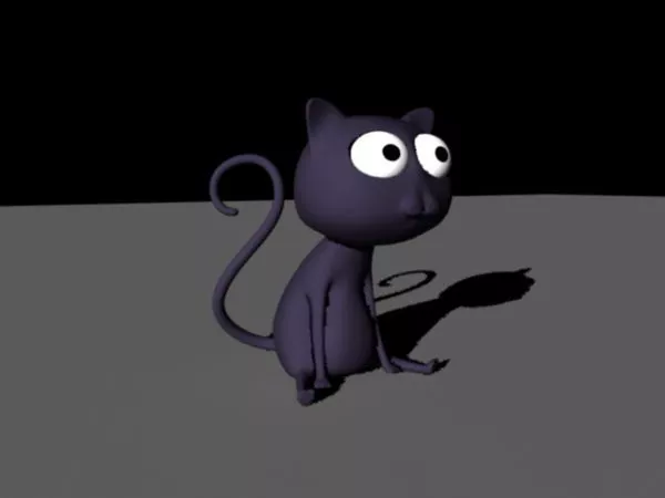 Ancient Cat Statue 3d model