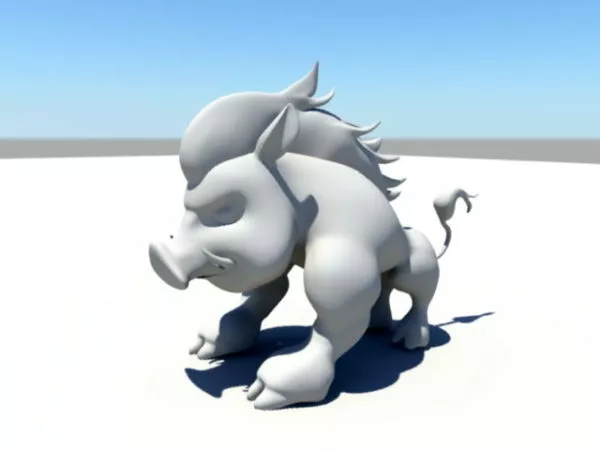 Low Poly Cartoon Pig 3d model
