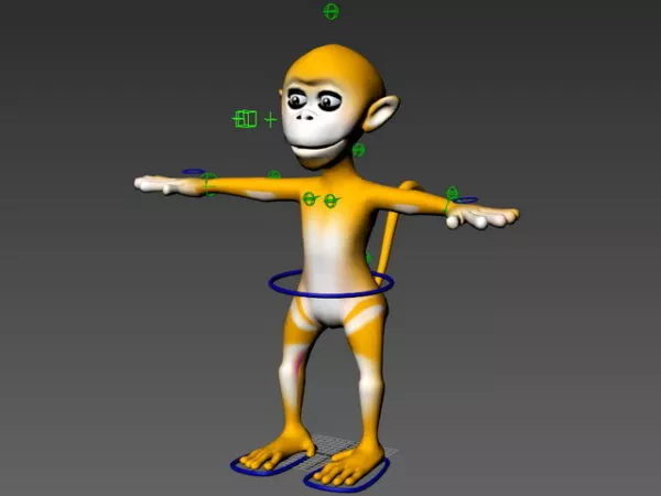 Monkey Cartoon Rig 3d model Monkey Cartoon Rig 3d model