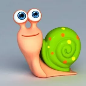 Snail Cartoon Style 3d model