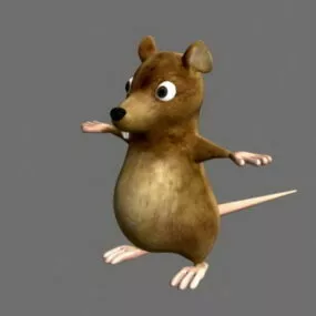 Mouse Rigged Cartoon Style 3d model