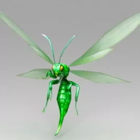 Cartoon Bee Flying 3d model