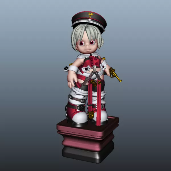 Chibi Character Police Officer 3d model Chibi Character Police Officer 3d model