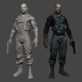 Special Man Soldier 3d model