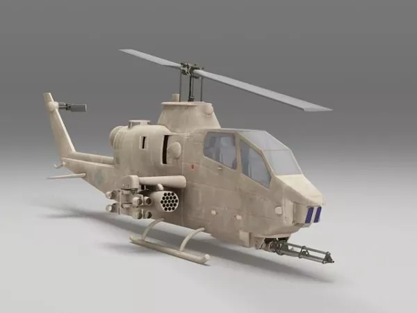 Cobra Gunship Attack Helicopter 3d model Cobra Gunship Attack Helicopter 3d model
